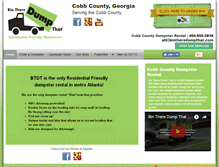 Tablet Screenshot of cobbcountydumpsterrental.com